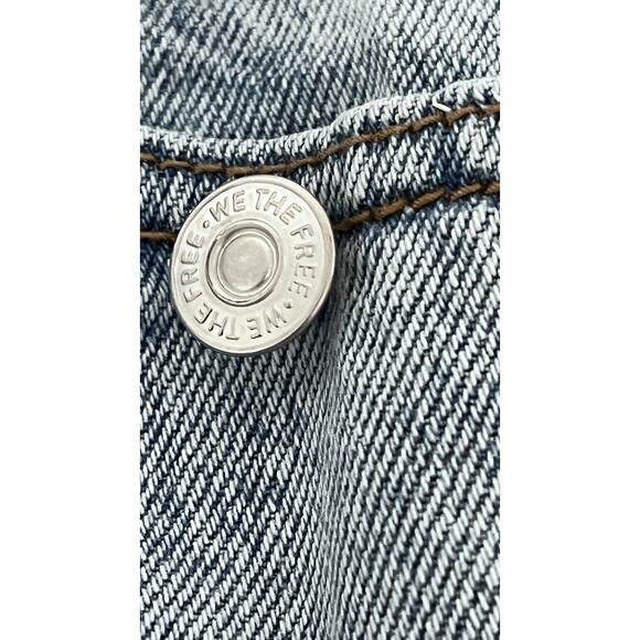We The Free Twenty Four Cut Off Skirt SZ 24 Button Fly Distressed Raw Hem Boho - Picture 7 of 12